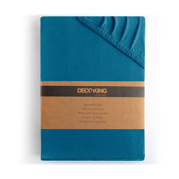 Petróleum színű gumis jersey lepedő 180x200 cm Amber – Restilo-image-4