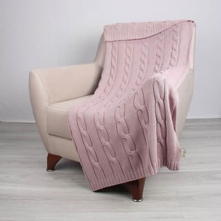 Couture rózsaszín pamut ágytakaró, 130 x 170 cm - Homemania Decor