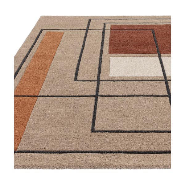 Téglavörös-bézs gyapjú szőnyeg 120x170 cm Reef – Asiatic Carpets-image-3