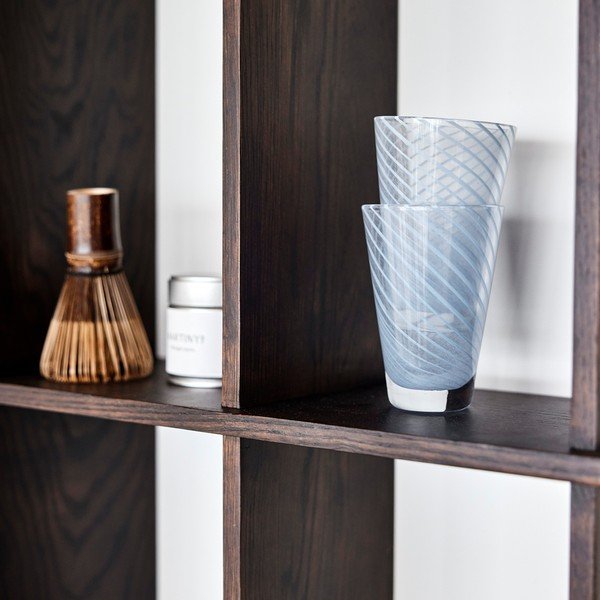 Sötét natúr színű többszintes kőrisfa fali polc 58 cm Grid – OYOY Living Design-image-2