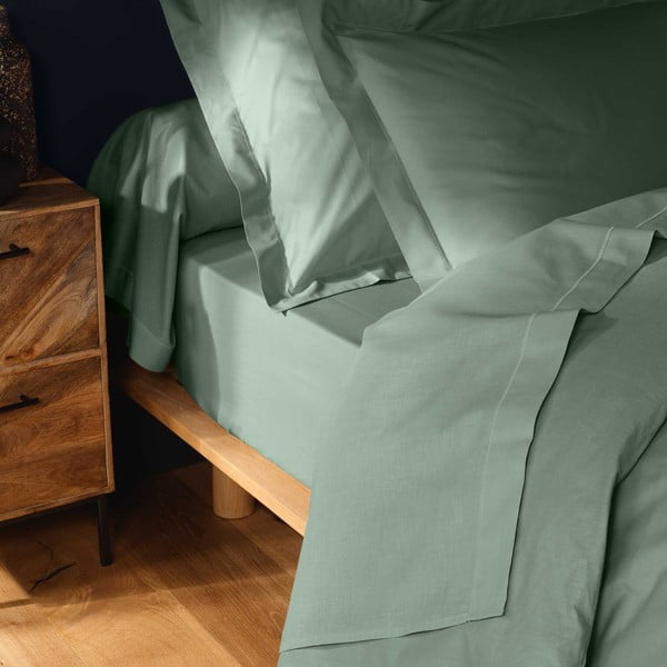 Világoszöld pamut lepedő 180x290 cm Lina – douceur d'intérieur-image-2