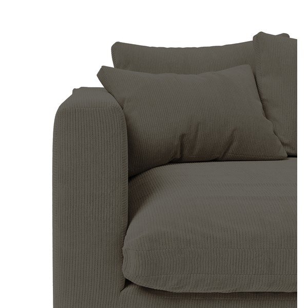 Sötétszürke kordbársony kanapé 220 cm Comfy – Scandic-image-3