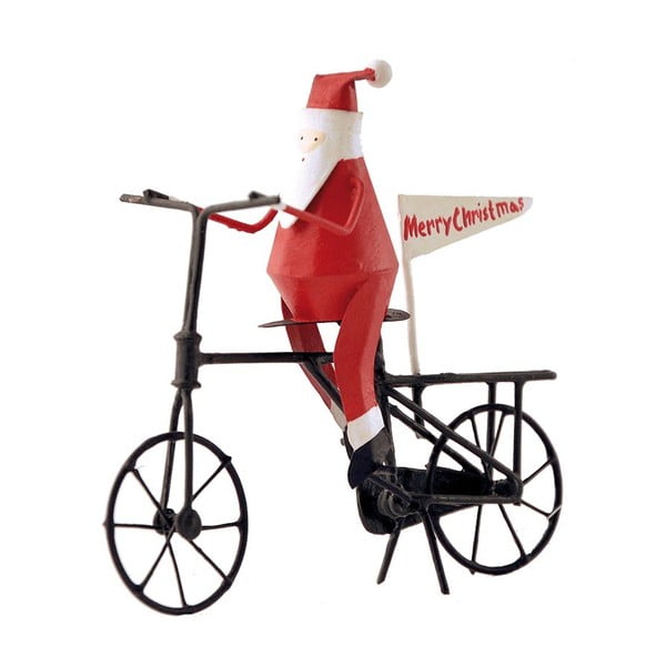 Santa on Bike karácsonyi dekoráció - G-Bork