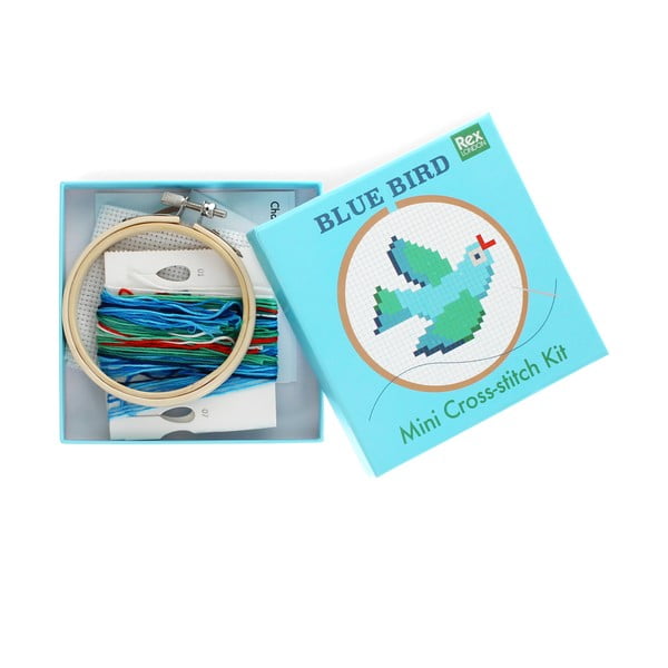 Kreatív készlet Cross-stitch Kit Blue Bird – Rex London-image-2