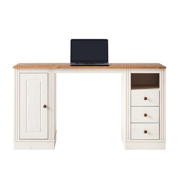 Íróasztal borovi fenyő asztallappal 50x140 cm Anita – Støraa-image-3