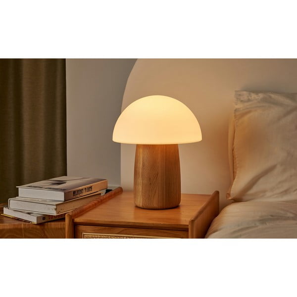 Natúr színű szabályozható asztali lámpa üveg búrával (magasság 32 cm) Alice – Gingko-image-2