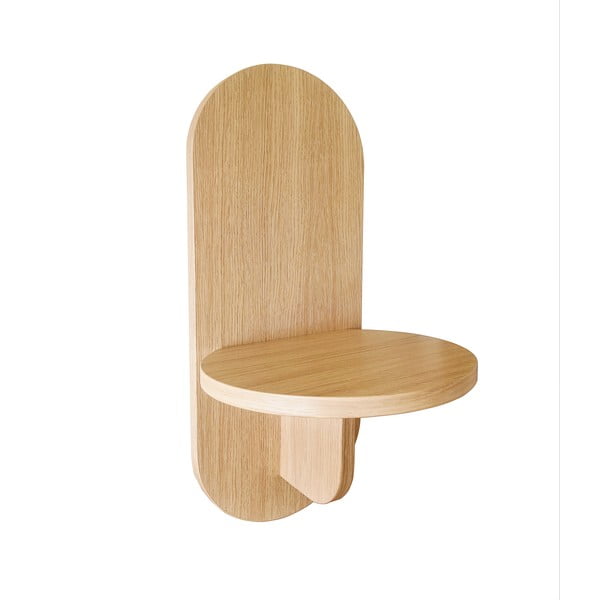 Natúr színű fali polc tölgyfa dekorral Soft – Woodman-image-2