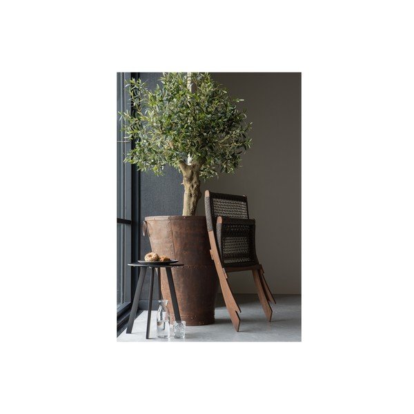 Fer fekete kerti tárolóasztal, ø 40 cm - WOOOD-image-4