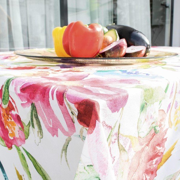 Basic Pink Bloom pamut asztalterítő, 150 x 150 cm - Happy Friday-image-1