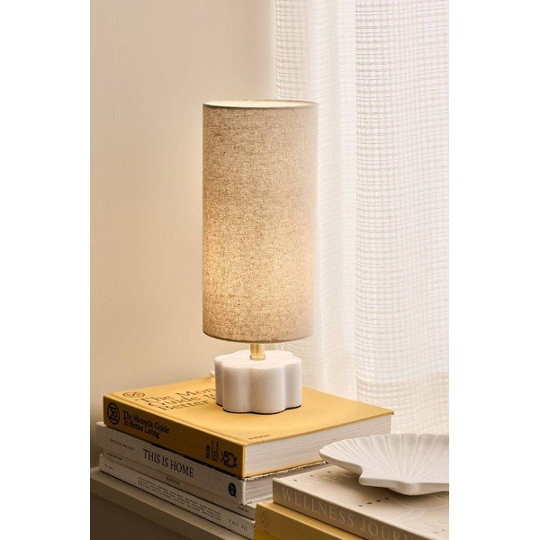 Fehér-bézs len asztali lámpa (magasság 33 cm) Joline – Ellos Home-image-1