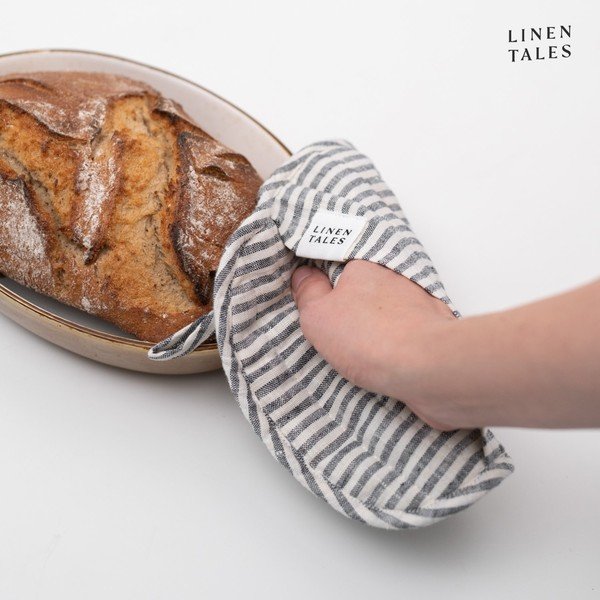 Len edényfogó Thin Black Stripes – Linen Tales-image-2