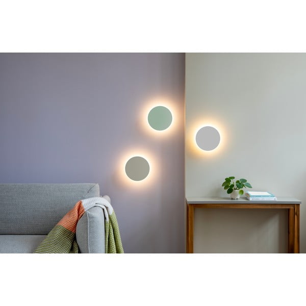 Világoszöld USB-s LED fali lámpa időzítő funkcióval-távirányítóval ø 19 cm Dot – Remember-image-3