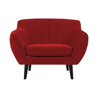 Toscane piros bársony fotel - Mazzini Sofas