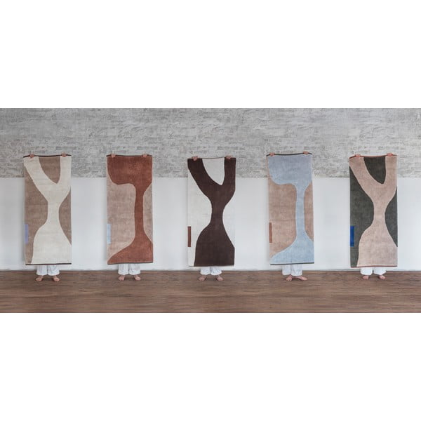 Fehér-barna mosható pamut futószőnyeg 70x150 cm Figura – Mette Ditmer Denmark-image-4