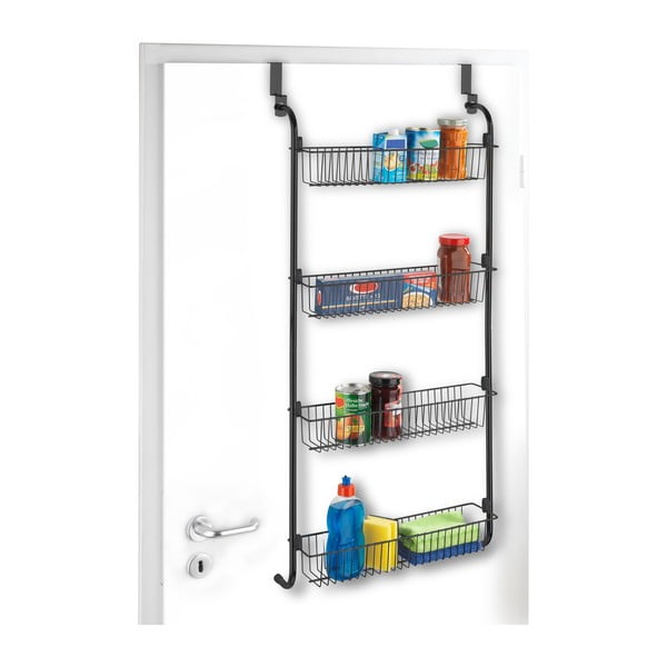 Fekete függő konyhai rendszerező ajtóra - Wenko-image-4