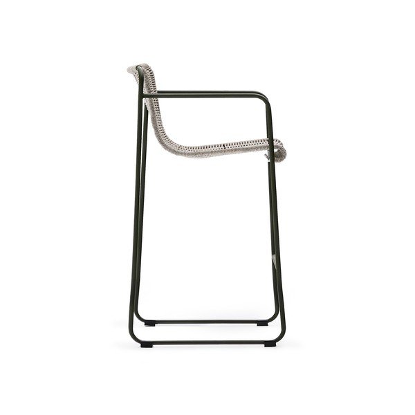 Szürkészöld fém kerti bárszék Maurina – Kave Home-image-3