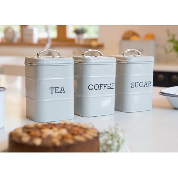 Nostalgia szürke cukortartó fémdoboz - Kitchen Craft-image-2