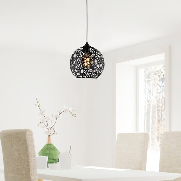 Fekete függőlámpa ø 25 cm Fellini – Opviq lights-image-1