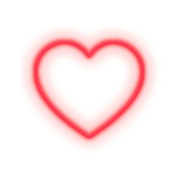 Heart piros világító fali dekoráció, 40 x 36 cm - Candy Shock-image-1