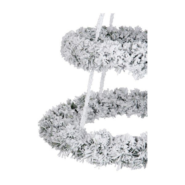 Wreath fehér függő karácsonyi dekoráció - J-Line-image-1