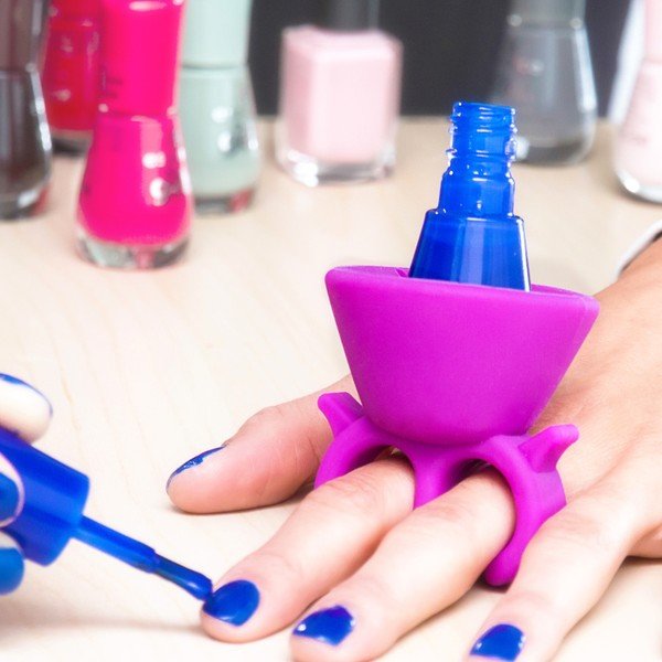 Home Nail Salon lila körömlakk tartó - InnovaGoods-image-1