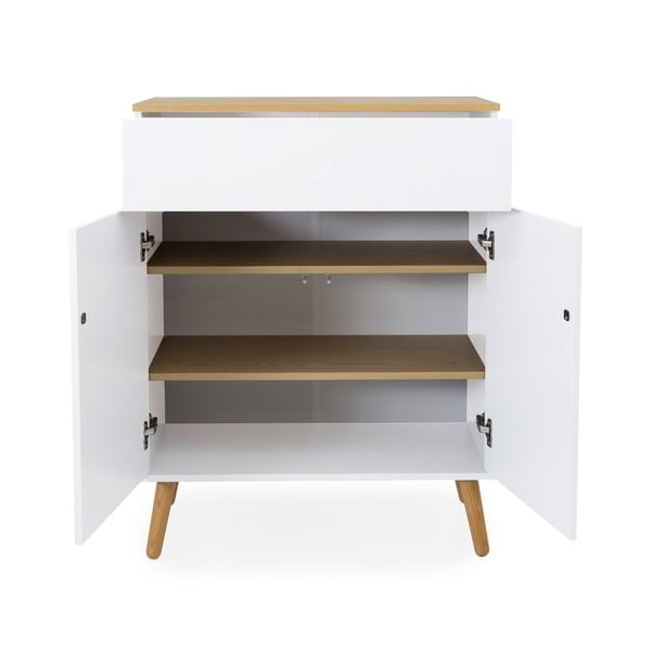 Dot fehér szekrény tölgyfa dekorral, szélesség 79 cm - Tenzo-image-3