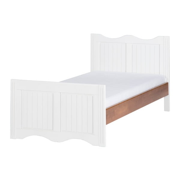 Princessa fehér ágy tömör nyírfából, 90 cm - Szynaka Meble