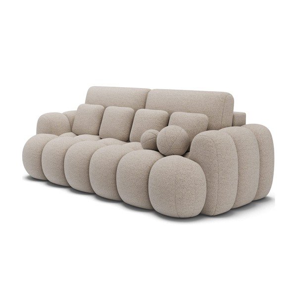 Bézs buklé kinyitható kanapé 256 cm Cotonn – ELTAP-image-2