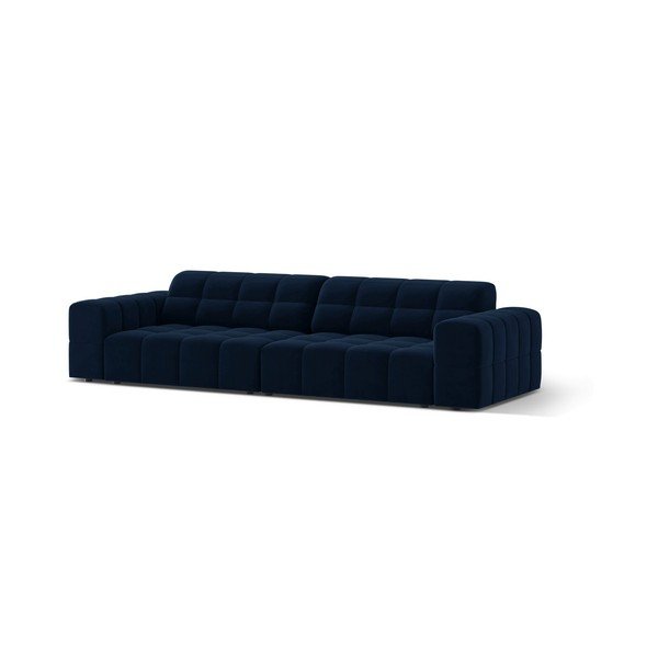 Sötétkék bársony kanapé 252 cm Chicago – Cosmopolitan Design-image-1