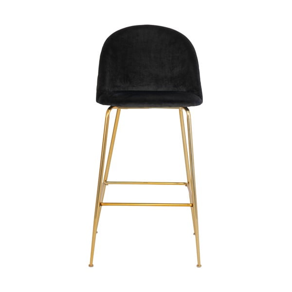 Fekete bársony bárszék szett 2 db-os 108 cm Lausanne – House Nordic-image-1