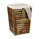 Sötét natúr színű fa szennyeskosár 55 l Fondi – Wenko