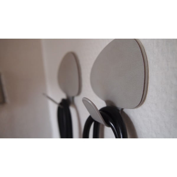 Világosszürke acél akasztó szett 2 db-os Curve M Nupo – LIND DNA-image-1