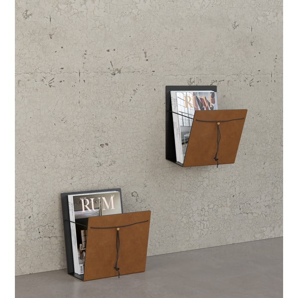 Fém-öko bőr újságtartó állvány Bull M – LIND DNA-image-2