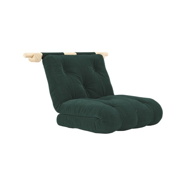 Sötétzöld kordbársony fotel Hooked – Karup Design