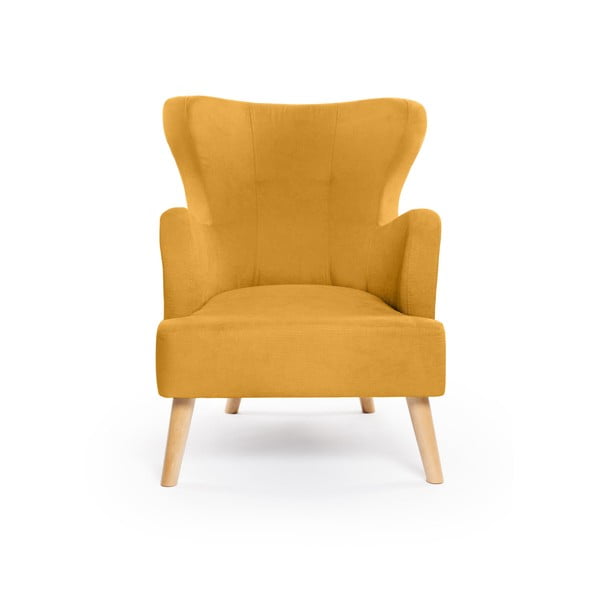 Mustársárga füles fotel Noemye – Bonami Selection