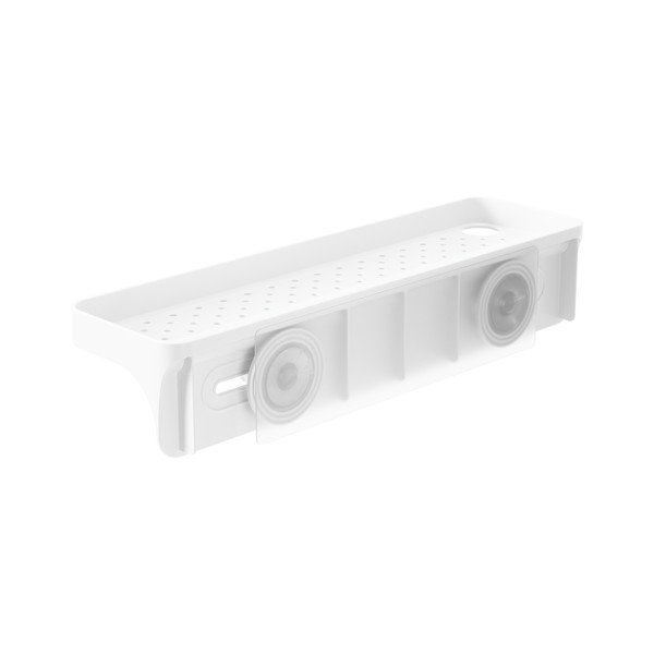 Fehér öntapadós újrahasznosított műanyag fürdőszobai polc Flex Adhesive – Umbra-image-2