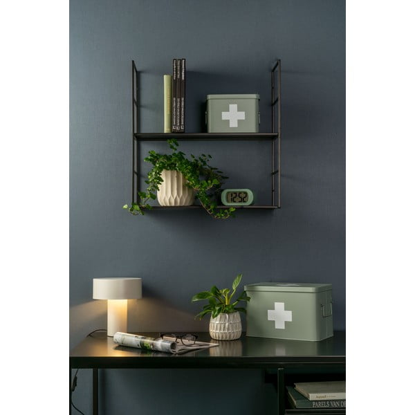 Medicine mentazöld fém gyógyszeres doboz, szélesség 21,5 cm - PT LIVING-image-1