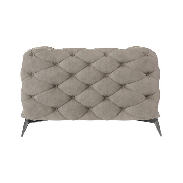 Szürkésbézs bársony fotel Chelsea – Ropez-image-3