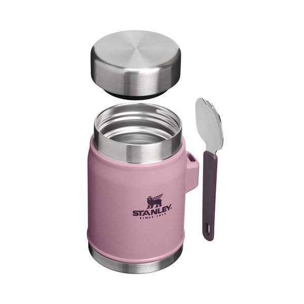 Lila rozsdamentes acél ételtartó termosz 400 ml Legendary Food Jar + Spork Purple Smoke – Stanley-image-2