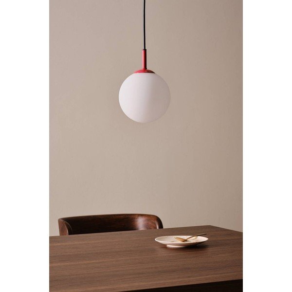 Piros-fehér üveg függőlámpa ø 13 cm Ekman – Jotex-image-2