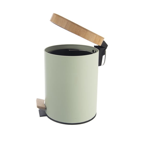 Világoszöld fém pedálos szemetes 5 l Greenish – Orion-image-2