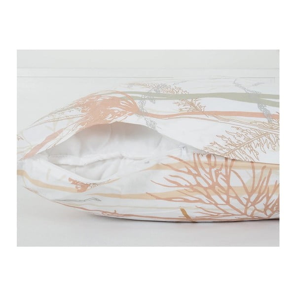 Fehér-terrakotta színű egyszemélyes krepp ágyneműhuzat 140x200 cm Caraway – B.E.S.-image-2