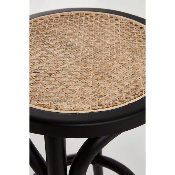 Fekete rattan bárszék szett 2 db-os (ülésmagasság 65,5 cm) Koster – Jotex-image-3