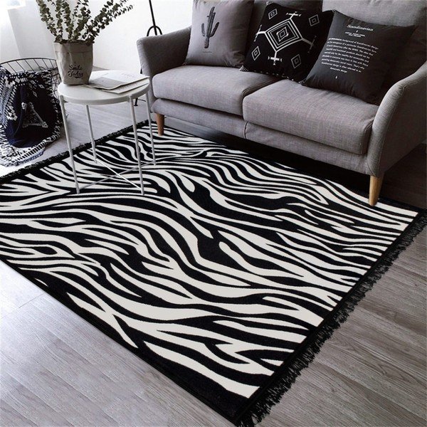 Doube Sided Rug Zebra kétoldalas mosható szőnyeg, 120 x 180 cm - Kate Louise-image-1