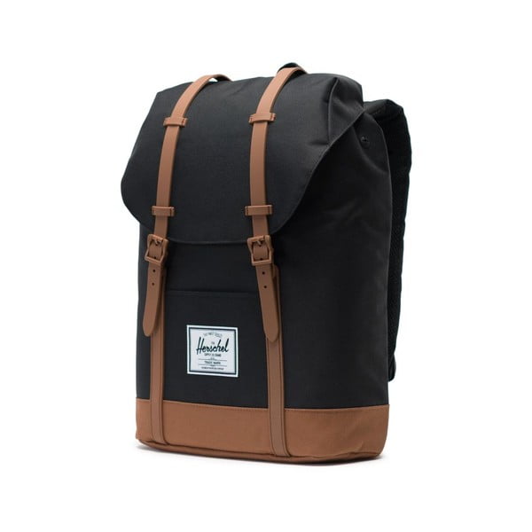 Retreat fekete hátizsák barna részletekkel, 19,5 l - Herschel-image-1
