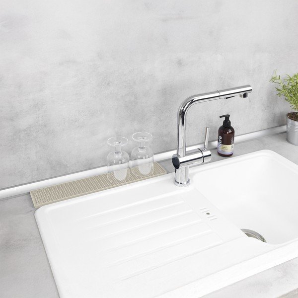 Bézs műanyag edénycsepegtető alátét 42x8 cm Slim – Wenko-image-3