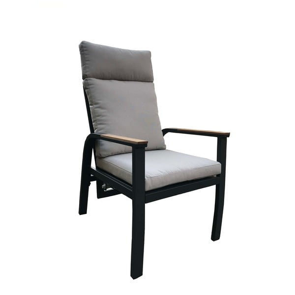 Szürke fém hatszemélyes kerti étkezőgarnitúra Annecy – Rojaplast-image-1