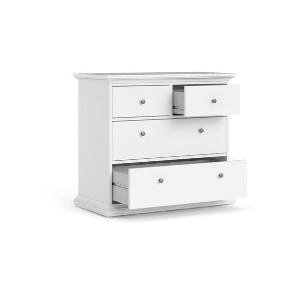 Fehér alacsony komód 96x87 cm Paris – Tvilum-image-4