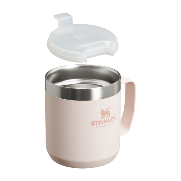 Világos rózsaszín rozsdamentes acél termobögre 350 ml Stay-Hot Camp Mug Rose Quartz – Stanley-image-2
