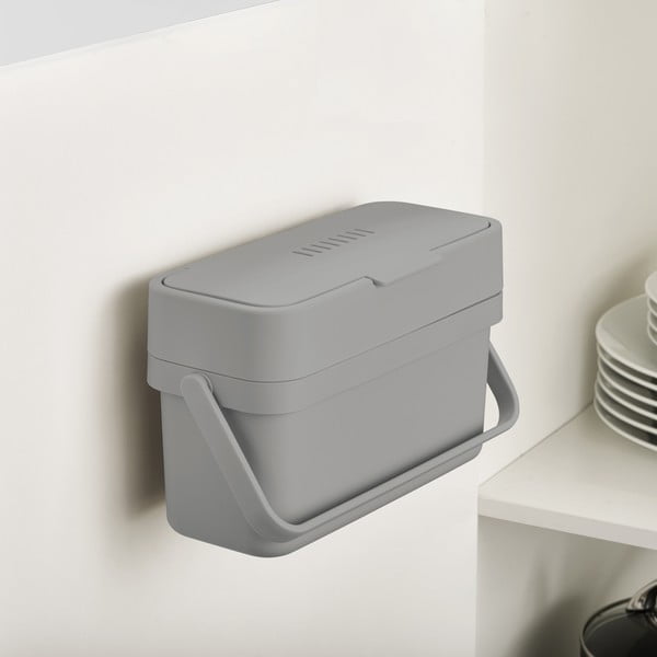 Szürke komposztálható hulladék gyűjtő 4 l Duo – Joseph Joseph-image-3